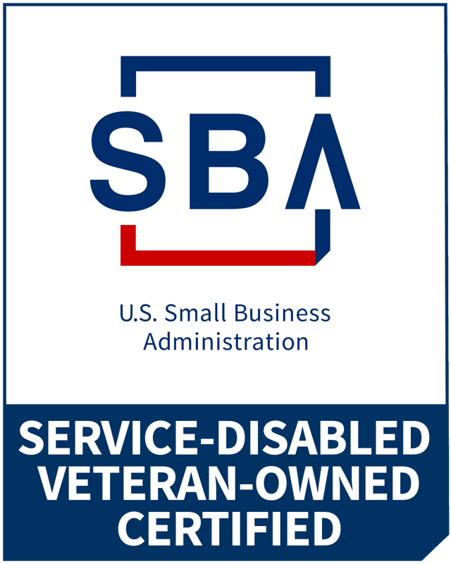 Official SBA Service-Disabled Veteran-Owned Small Business certification badge